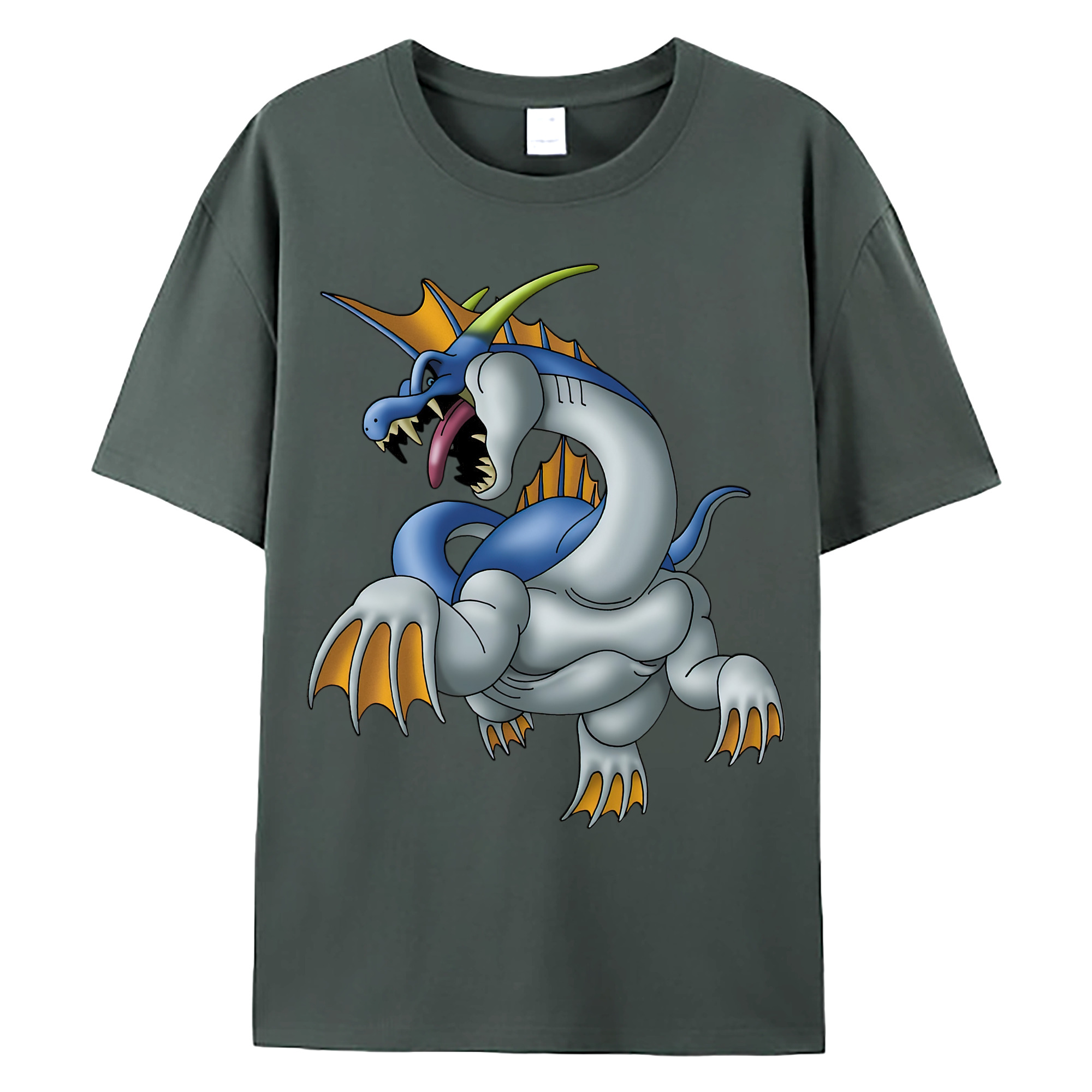 （画像用） ドラゴンクエスト Doragon Kuesuto Dragon Quest 綿100％ メンズ半袖Tシャツ｜肌触りやわらか＆通気性